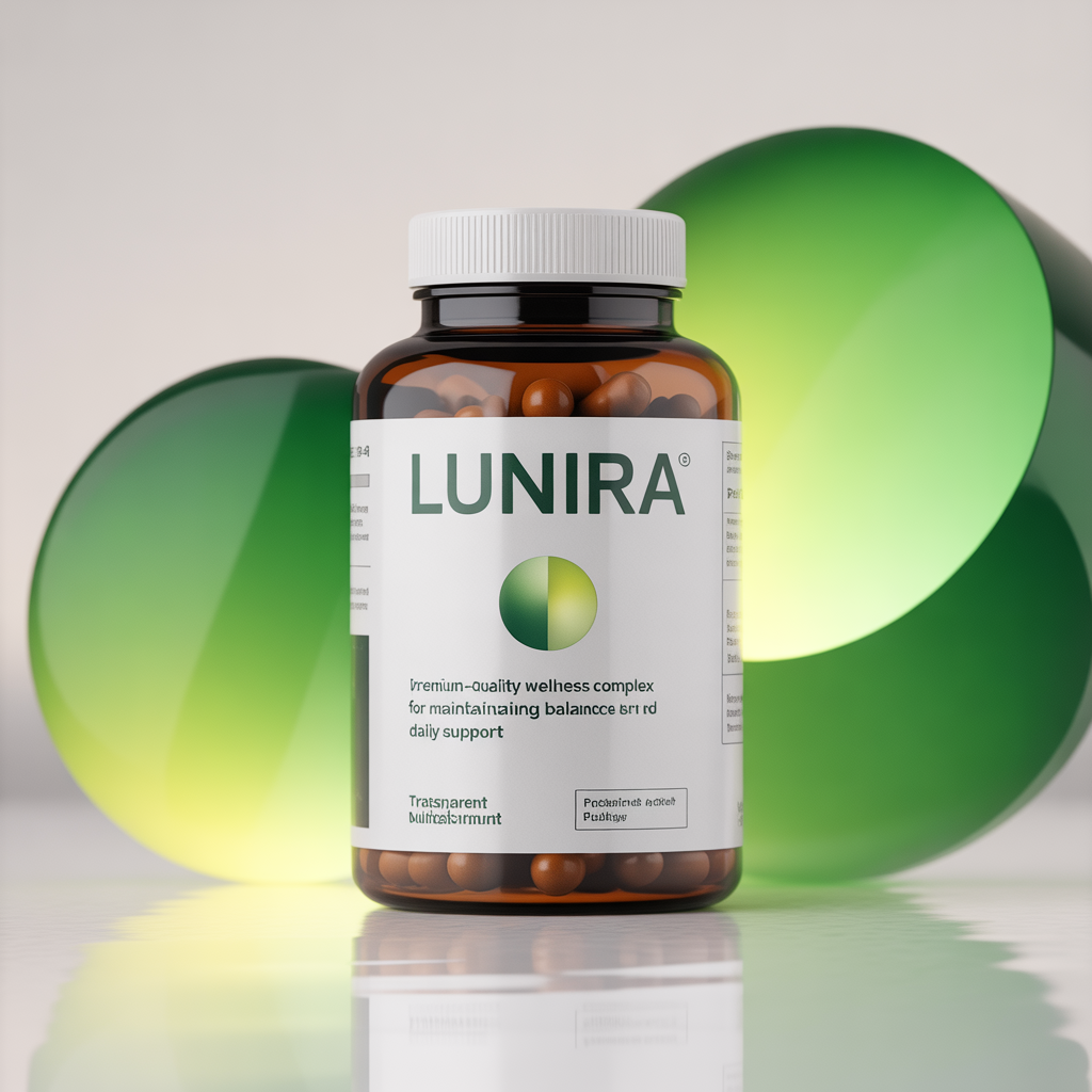 Abstract illustration: soft studio light, botanical lines, and capsule shapes. Decorative only—not a photograph of a specific product.